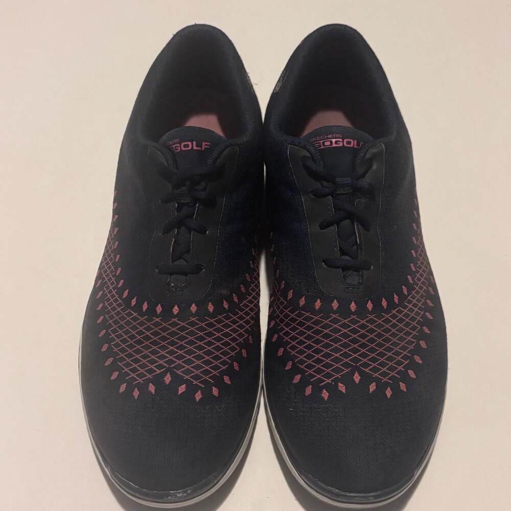 Skechers Women's Go Golf Elite Ace Spikeless Golf Shoes Navy Pink Size 8